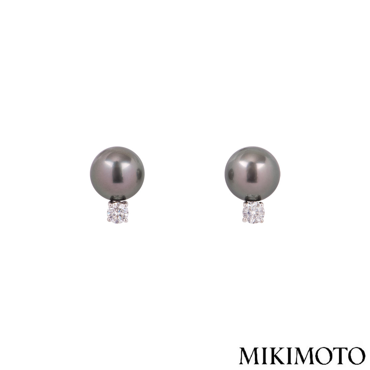Mikimoto White Gold Diamond And Black 